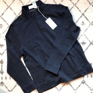 Navy quarter zip sweater